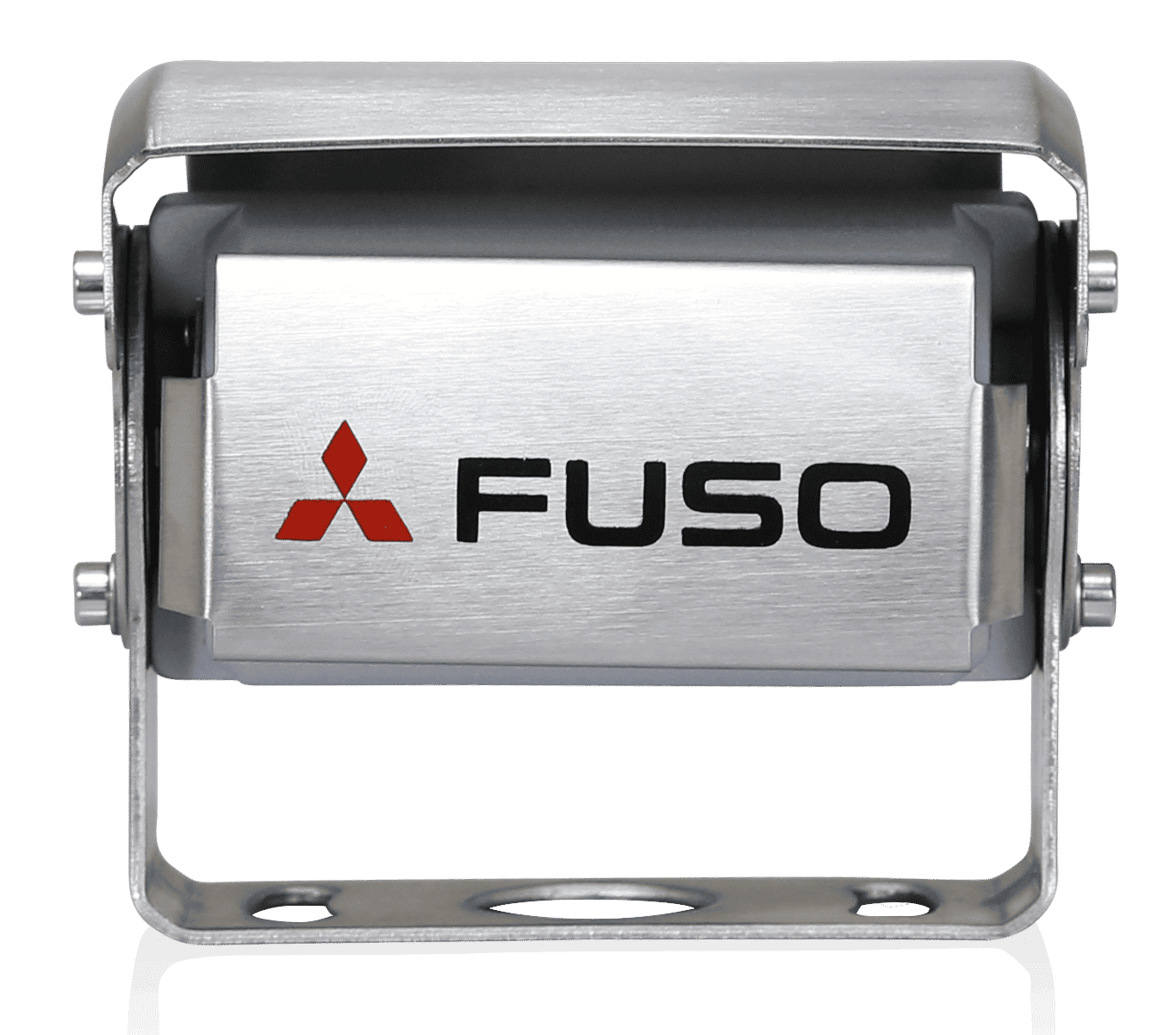 FUSO backkamera är en effektiv produkt som förenar fördelarna med bästa sikt och högsta säkerhet. Den har en integrerad mikrofon, som ger en bättre sikt över området bakom fordonet. Vid mörker ändras displayfärgen automatiskt för att möjliggöra optimal sikt för föraren. Systemet kan användas med 12 och 24 V och uppfyller FUSO:s mycket stränga provningskrav. Kameran är vattentät enligt IP69K. Displayen har en upplösning på 800x480x3 (RGB).